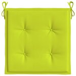 vidaXL Coussins de chaise de jardin lot de 2 vert vif 50x50x4 cm