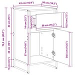 vidaXL Buffet Chêne artisan 81 x 36 x 150.5 cm Bois d'ingénierie