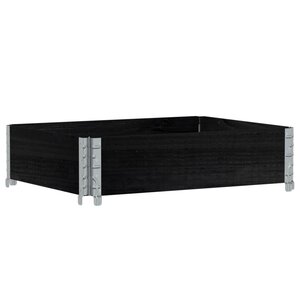 vidaXL Jardinière noir 80x60 cm bois massif de pin