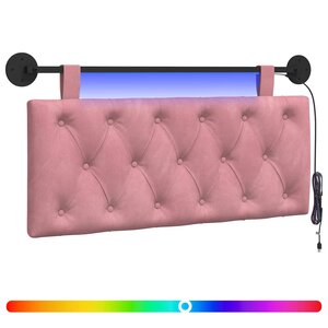 vidaXL Tête de lit suspendue Rose Velours