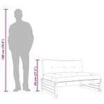 vidaXL Canapé central 120x80 cm bois massif douglas
