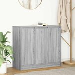 vidaXL Buffet sonoma gris 85x34x76 cm bois d'ingénierie