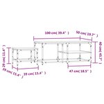 vidaXL Tables basses gigognes 2 Pièces chêne marron bois d'ingénierie