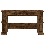 vidaXL Bureau chêne fumé 140x50x75 cm bois d'ingénierie