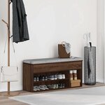 vidaXL Banc à chaussures chêne marron 102x30 5x45 cm bois d'ingénierie
