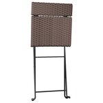 vidaXL Chaises pliantes 8 pièces en polyrotin marron et acier