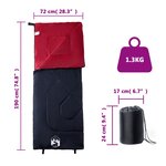 vidaXL Sac de couchage pour adultes camping 3 saisons