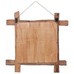 vidaXL Miroir à bûches Naturel 70x70 cm bois de teck recyclé