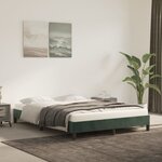 vidaXL Cadre de lit Vert foncé 140x190 cm Velours