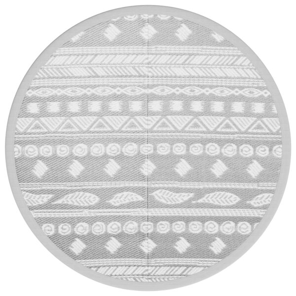 vidaXL Tapis d'extérieur ARAKIL gris Ø200 cm PP