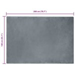 vidaXL Tapis en Fourrure Synthétique de Lapin Anthracite 140 x 200 cm