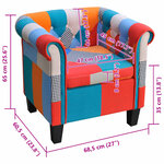 vidaXL Fauteuil avec design de patchwork Tissu