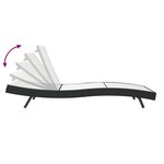 vidaXL Transats 3 Pièces Noir et Blanc 40 x 40 x 40.5 cm polyrotin