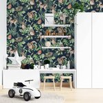 Kids at Home Papier peint Woodland Animals Bleu