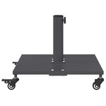 vidaXL Base de parasol extérieur Gris foncé 45 x 45 x 31 cm Acier