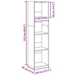 vidaXL Bibliothèque chêne artisanal 40x30x152 cm bois d'ingénierie