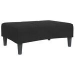 vidaXL Canapé-lit à 2 places avec repose-pied noir velours