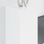 vidaXL Meuble TV mural Montage mural Blanc Brillant 30 x 31 x 80 cm