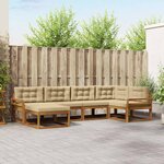 vidaXL Ensemble de canapés d'extérieur 6 Pièces Naturel et Beige