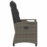 vidaXL Chaise de jardin 2 Pièces Gris et Gris foncé 56 x 60 x 112 cm