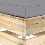 Vidaxl salon de jardin 3 pièces avec coussins bois imprégné de vert