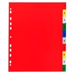 Intercalaires Imprimés Numériques Pp Couleurs 12/100e - 10 Positions - A4+ - Assorties Vives - X 20 - Exacompta