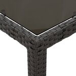 vidaXL Ensemble à manger de jardin coussins 7Pièces Noir Résine tressée