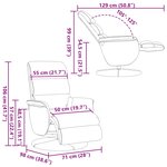 vidaXL Fauteuil inclinable de massage repose-pieds noir similicuir