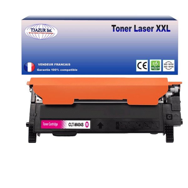 Toner compatible avec Samsung CLT-M404 pour Samsung XPress C430FW - Magenta  -1 000 pages - T3AZUR