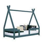 Lit cabane enfant NAKANA 90 x 180 vert pétrole