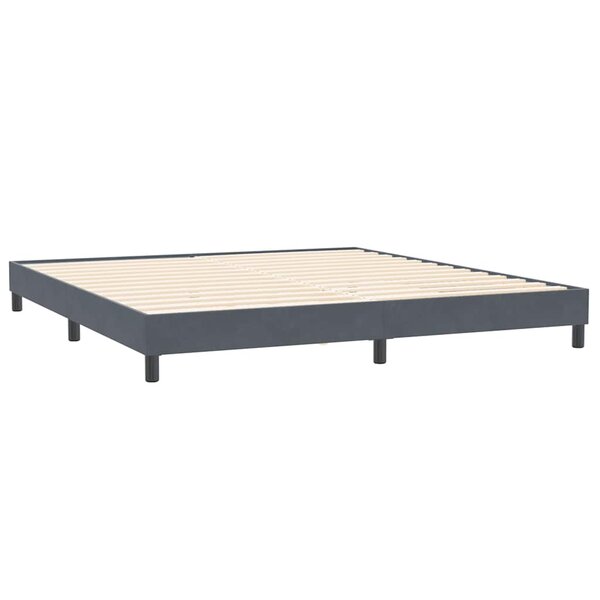 vidaXL Cadre de lit sans matelas gris foncé 200x220 cm velours