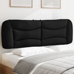 vidaXL Coussin de tête de lit Hvar noir 160 cm tissu