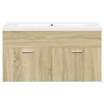 vidaXL Armoire lavabo de salle de bain et bassin intégré chêne sonoma
