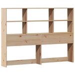 vidaXL Lit bibliothèque sans matelas 160x200 cm bois massif de pin