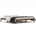 vidaXL Cadre de lit Marron miel Bois de pin massif 200x200 cm