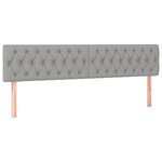 vidaXL Sommier à lattes de lit matelas LED gris clair 120x190 cm tissu