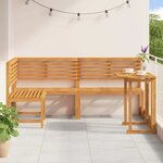 vidaXL Ensemble de banc de jardin 3 Pièces Marron Bois d'acacia massif