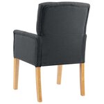 vidaXL Chaises à manger avec accoudoirs lot de 6 gris tissu