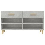 vidaXL Armoire à chaussures Gris béton 102x35x55 cm Bois d'ingénierie