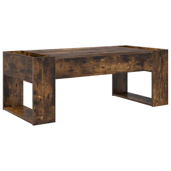 vidaXL Table basse Chêne fumé 110 x 50 x 41 cm Bois d'ingénierie