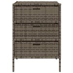 vidaXL Armoire de rangement de jardin gris 55x59x80 cm résine tressée