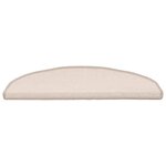 vidaXL Tapis d'escalier auto-adhésifs 15 Pièces Taupe 80 x 24 5 x 3 5 cm