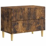 vidaXL Table de chevet Chêne fumé 62 x 34 5 x 48 cm Bois d'ingénierie