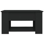 vidaXL Table basse noir 79x49x41 cm bois d'ingénierie