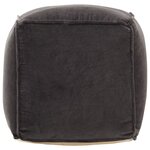 vidaXL Pouf velours de coton 40x40x40 cm anthracite