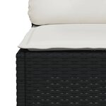 vidaXL Salon de jardin 10 Pièces avec coussins noir résine tressée