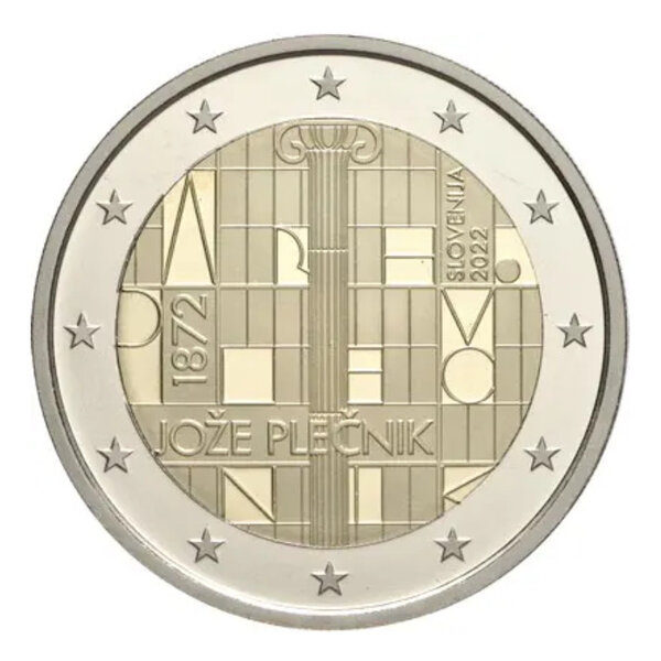 2 euros commémorative Slovénie 2022 - Jo e Ple nik.