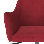 vidaXL Chaise pivotante de salle à manger Rouge bordeaux Velours