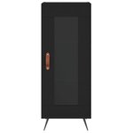 vidaXL Buffet haut Noir 34 5x34x180 cm Bois d'ingénierie