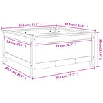 vidaXL Jardinière noir 82 5x82 5x39 cm bois massif de pin